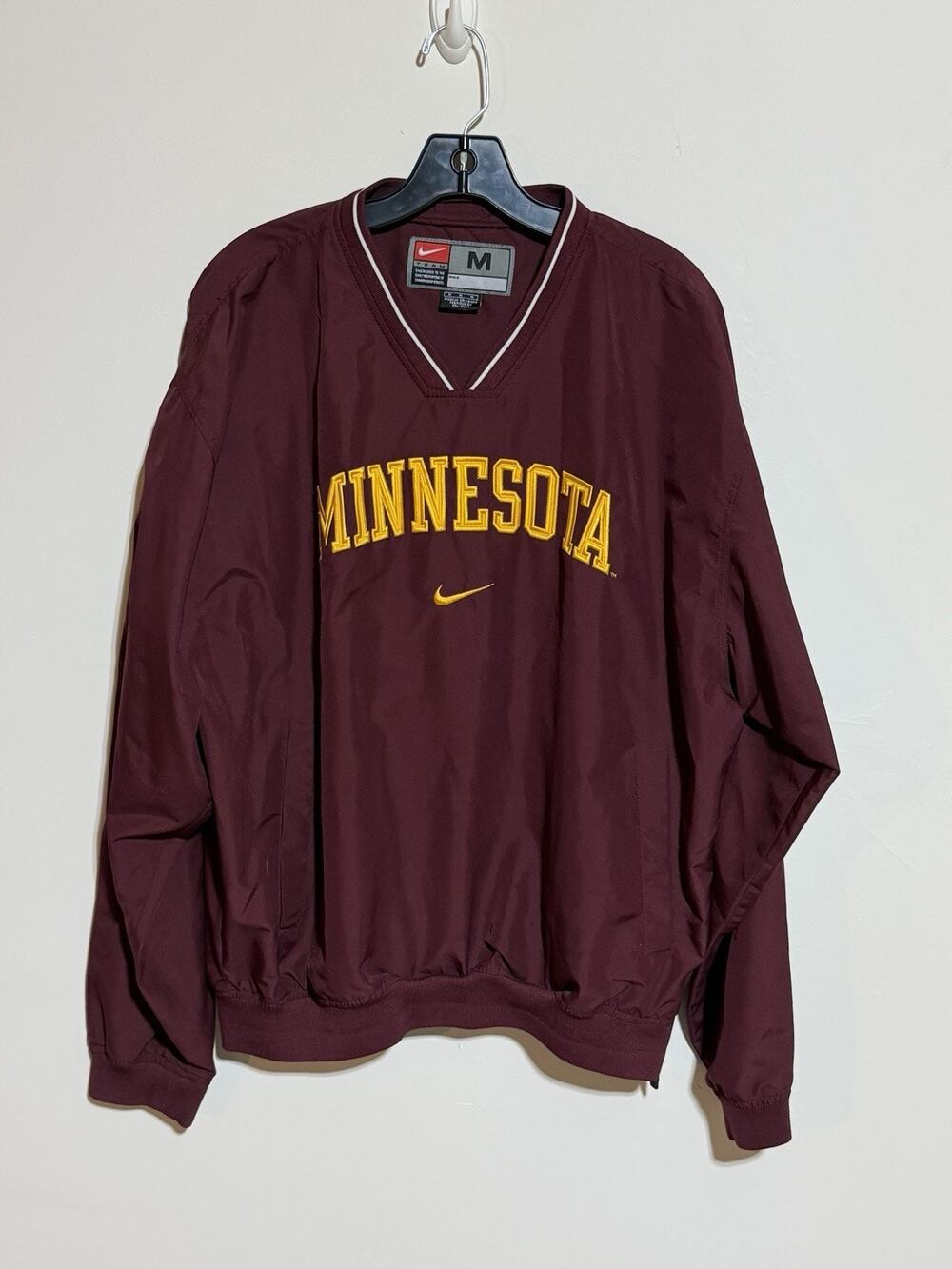 Vintage Minnesota Gophers Jacket Mens Medium Nike Team 90s Swoosh Windbreaker